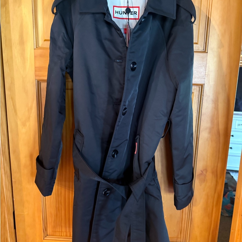 Hunter, navy, Belted Coat tag shows XS fits more like a medium NWT! - Picture 12 of 15